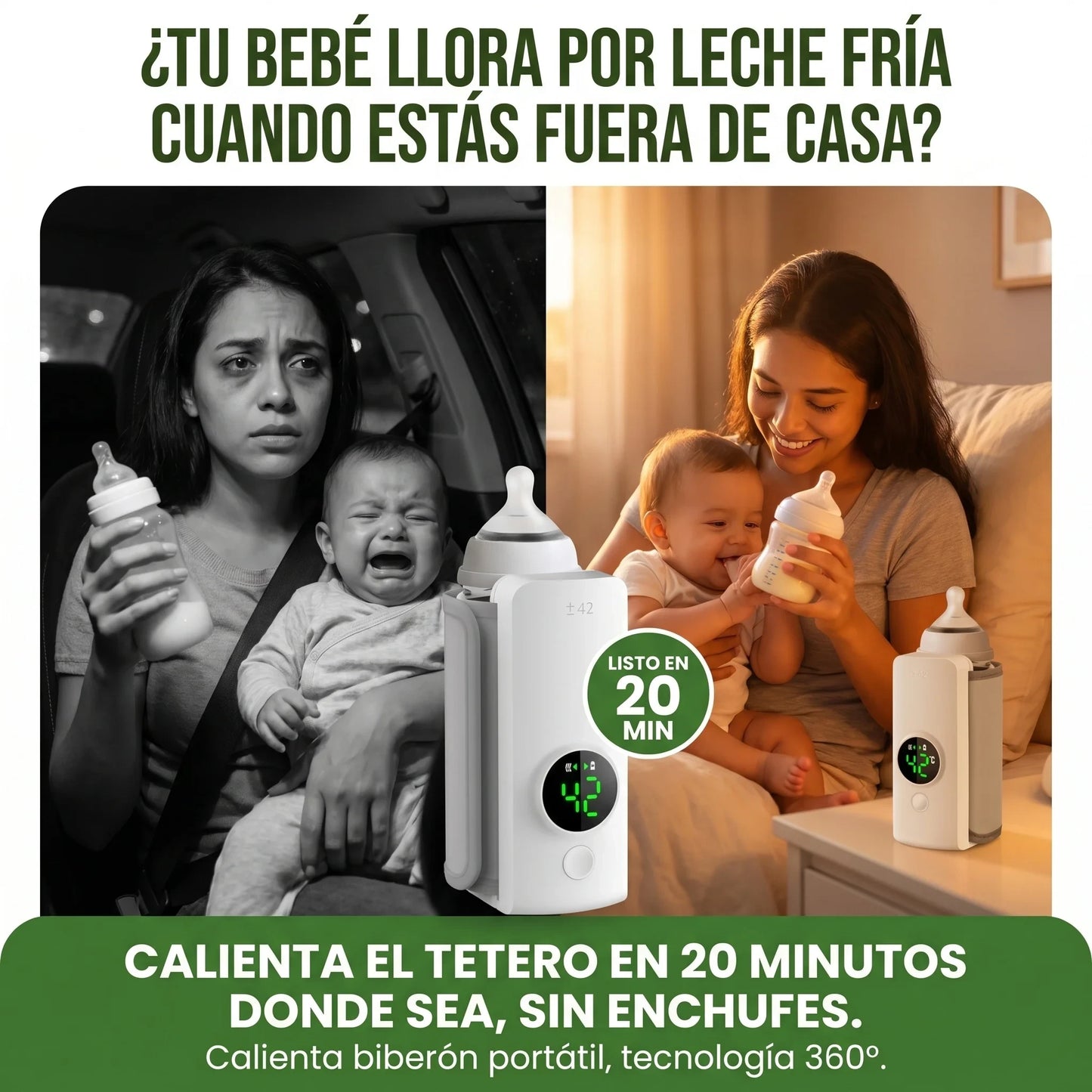 BabyWarm Go Pro™ | Calienta tu tetero donde sea sin problema 🔥40% OFF🔥