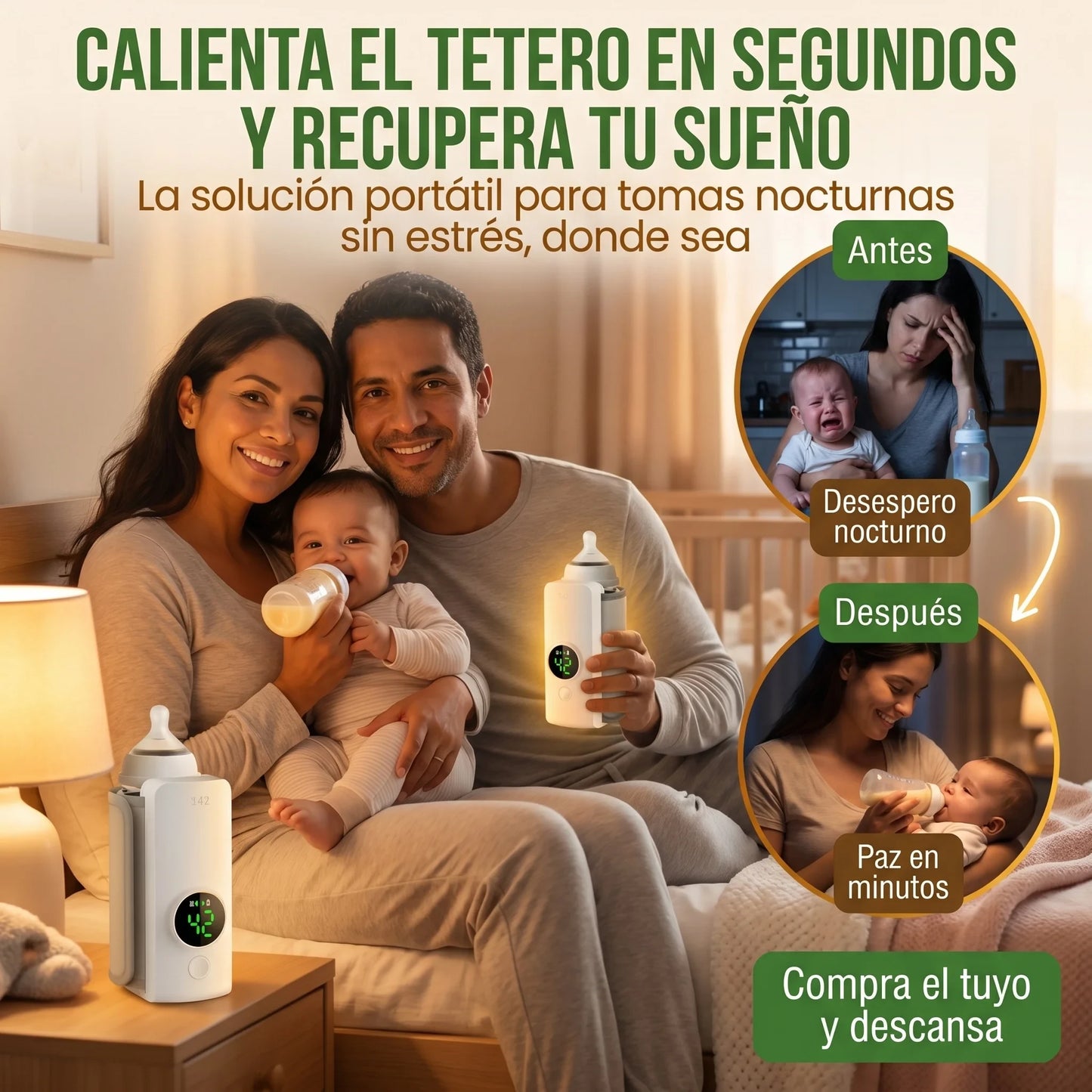 BabyWarm Go Pro™ | Calienta tu tetero donde sea sin problema 🔥40% OFF🔥
