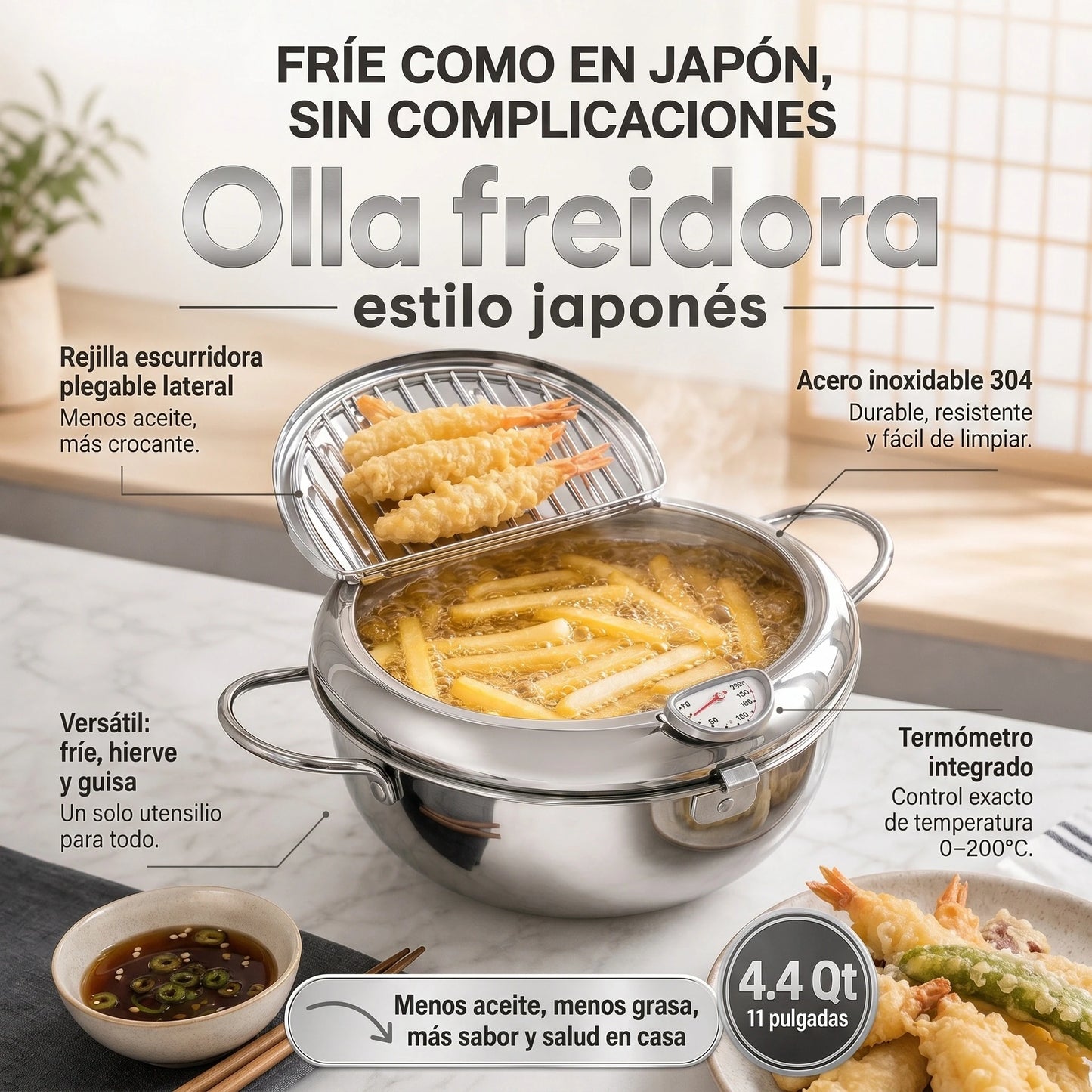 CrispPot Pro™ |¡Adiós fritos quemados y grasosos! 🔥42% OFF🔥