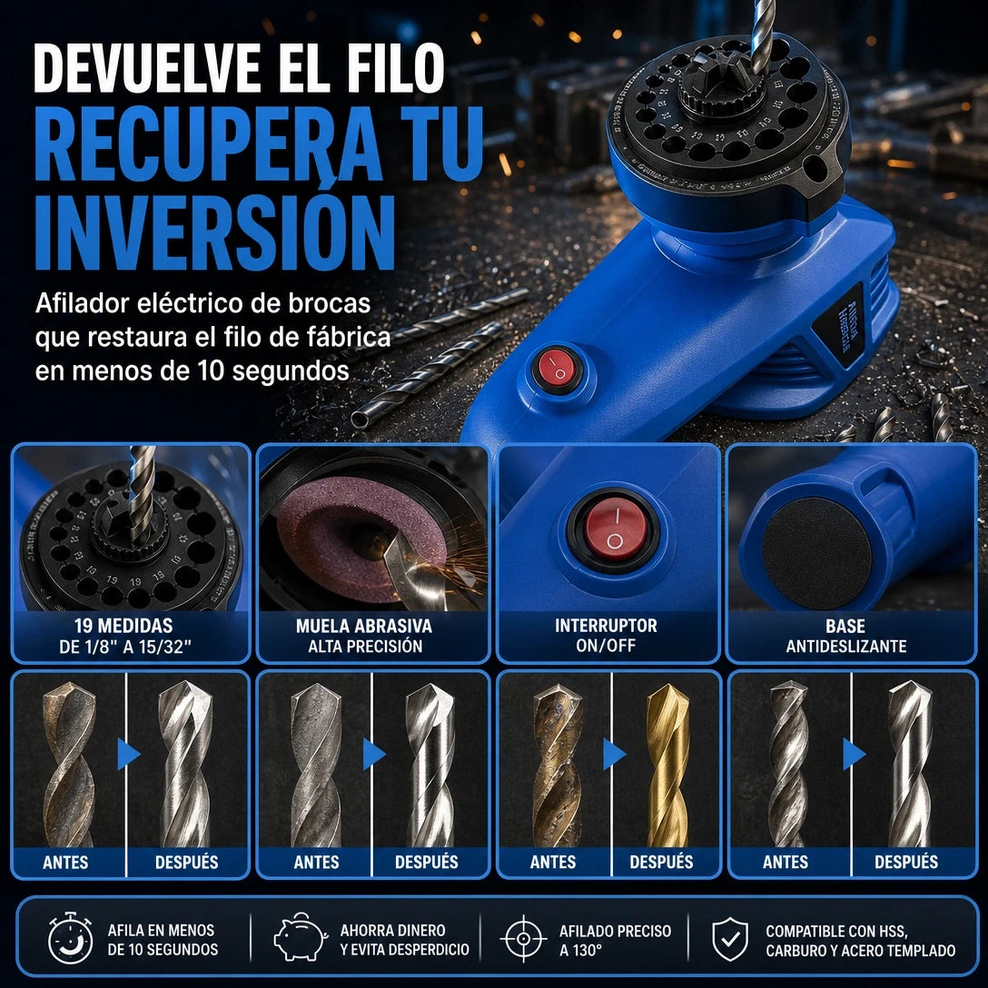 DrillSharp Pro™ | Deja de botar dinero cada semana comprando brocas nuevas