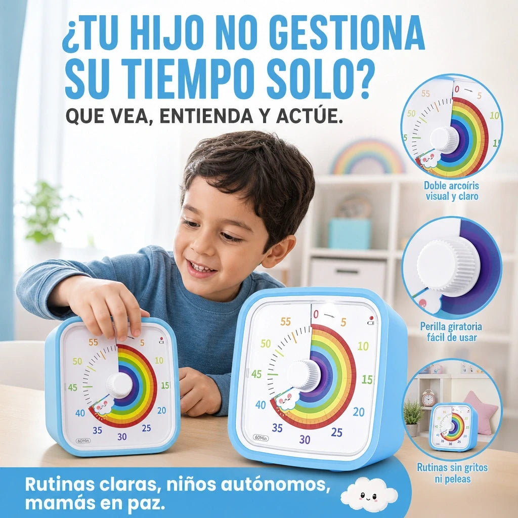 FocusTime Kids™ | Cronómetro Visual de 60 Minutos para Niños