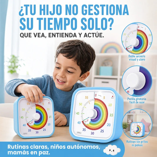 FocusTime Kids™ | Cronómetro Visual de 60 Minutos para Niños